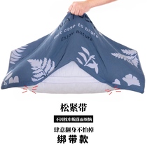 Pillow towel cotton gauze a pair of fixed straps non-slip non-falling single cotton thickened pillow head scarf