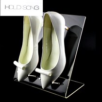 Acrylic shoe store shelf double shoe display bracket 2021 store window props shopping mall organic display rack