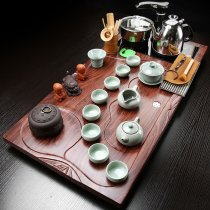 Tea set fully automatic one large tea tray kettle tea table solid wood home office kung fu tea sea living room