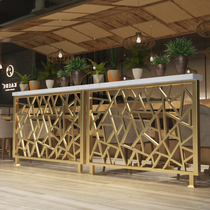 Nordic wrought iron partition guardrail decoration hot pot shop card seat partition barbecue shop low wall bar fence restaurant screen