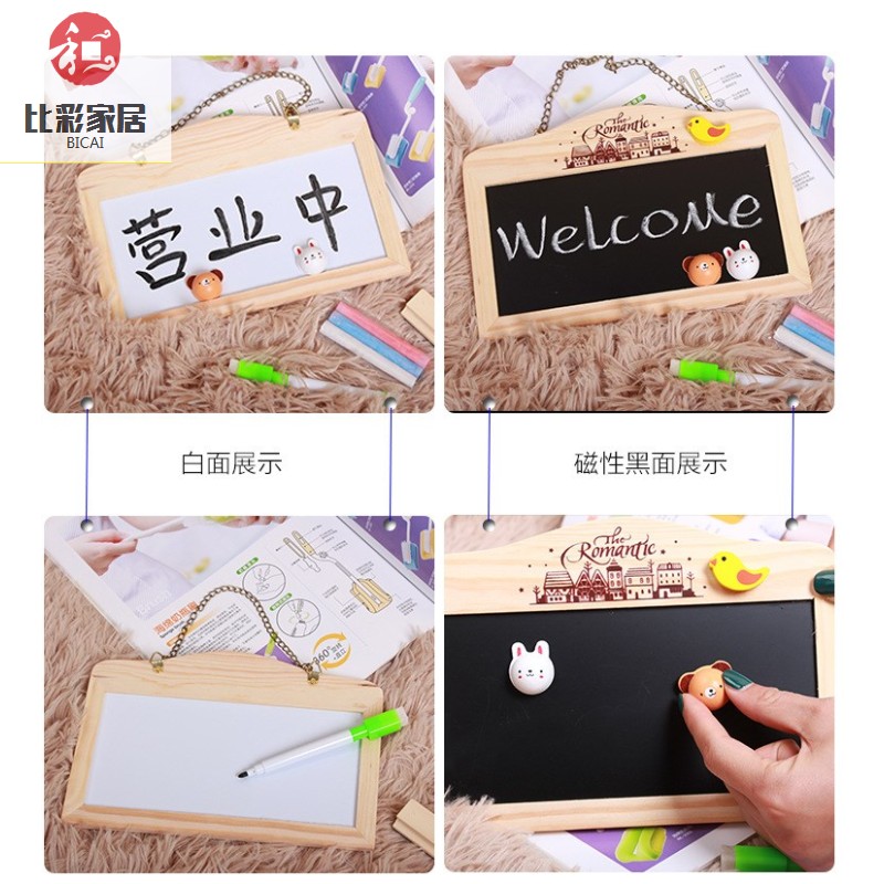 Jewelry and Clothing Store Brand Decoration Small Gate Portable Tips Drawing Board Working Blackboard Double-sided Listing