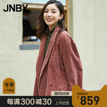JNBY Jiangnan cloth autumn new suit women long sleeve oversize corduroy coat loose 5K7213000