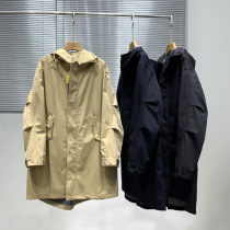 Im a senior windbreaker full-pressure waterproof and breathable hooded Pike mid-length windbreaker mens coat