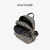 HANGUER&CK Canvas Nylon Cloth Waterproof Double Shoulder Bag Package Women 2022 New Tide Fashion Casual Backpack