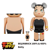 (TYCTOYS)Spot BE@RBRICK 400% Betty Black Dress Betty Brick Bear
