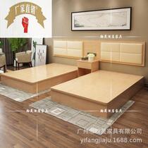 Love Dreams Birds 2021 Custom Quick Chain Hotel Hotel Guesthouses Furniture Mark Headboard Soft-covered TV Table Apartment Bed