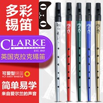 UK Clark clarke cute type Siflute Irish whistle D C tone 6 holes vertical flute Whistle Blow