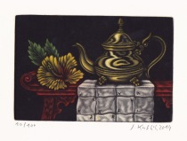 Germany-Kubrick-copper engraving collection ticket Teapot