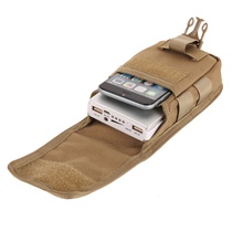 1000D Oxford cloth 6 inch mobile phone bag waist hanging bag MOLLE tactical double layer wallet household charging treasure bag 6 5 inch