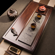 Whole ebony tea tray Solid wood tea sea household simple drainage Wu Jinshi tea table Small Kung Fu tea tray