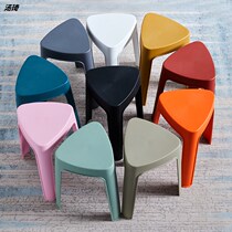 Plastic stool thickened household Nordic simple living room table plastic stool high stool economic bench composite