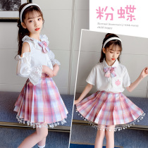  Girls  dresses Summer princess Spring and Autumn College style Japanese childrens jk uniforms genuine full set of campus 13 years old