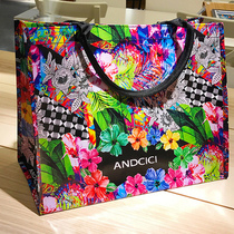 ANDCICI Flower Field Wrong oil painting handbag waterproof large capacity environmental protection bag shopping bag shoulder bag womens bag