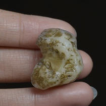 L=26mm6#Natural Xinjiang Lop Nur surface albumin stone Rough bare stone pendant Sun rust