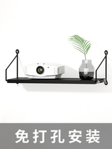 Wall projector bracket Punch-free bedside wall shelf Dormitory wall shelf Bookshelf bracket Pylons