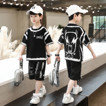 Childrens clothes boy summer clothing suit 2022 new CUHK boy boy Summer Korean version Cool handsome short sleeve damp clothes