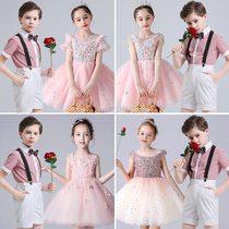 June 1 Childrens Chorus Costume Costume Primary and Secondary School Students Chorus Performance Costume Girls Puff Skirt Boys Suit