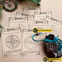  A set of 8 sheets of water against the water star Mercury planet Solomon Star Array Wishing Magic parchment Ritual mark
