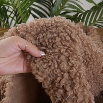 Big grain sheep curly fabric big sheepfold wool fabric imitation cashmere circle clothing toys handmade diy fabric