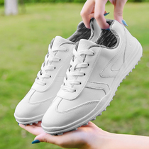 New MG women's golf shoes waterproof non-slip breathable sports casual white fixed nail microfiber women's shoes