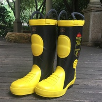 Piercing head rain shoes steel anti-high fire boots protection warm tube smashing and anti-shoes fire flame retardant steel anti-boot bottom water boots