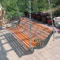 Autumn Chairlift Outdoor home Balcony Courtyard Casual Adults Children Double Rocking Chair Casual Solid Wood Slug