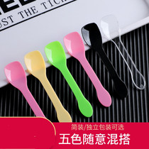 Disposable spoon Creative cute plastic spoon Ice cream dessert Jelly pudding Yogurt mixing spoon Independent pack
