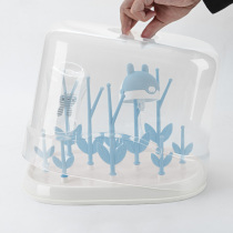 Baby bottle drain rack with cover drying rack drying rack put milk bottle rack drain storage bracket dust-proof storage