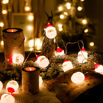 Snowman Christmas Tree Festival small lights flashing lights string lights girl heart room decoration bedroom layout Net Red Star lights