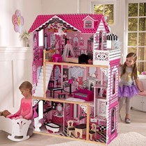 Large export wooden childrens toy house Girl house doll house Large villa kindergarten doll house