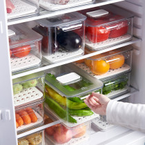 Drawer type refrigerator storage box egg vegetable drain fresh-keeping box special frozen food grade frozen meat finishing artifact