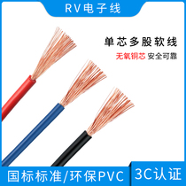 Jin Wanxing GB single core multi-strand flexible wire RV 1*2 5 square wire Copper core European standard electronic wire H07V-K