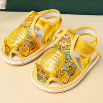 Summer baby shoes Girls sandals Ancient style baby shoes National tide traditional cloth shoes Men catch Zhou birthday tiger shoes 1-3