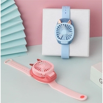 New mini student creative portable demon Watch fan three-speed usb rechargeable silent wrist fan