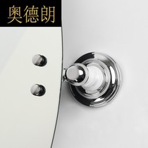 DP all copper wall hanging European retro bathroom mirror toilet cosmetic mirror beauty mirror white shaving mirror oval