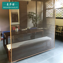 New Chinese bamboo curtain curtain curtain rolling curtain decorative partition screen curtain tea room hanging sunshade electric lifting curtain shading