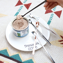 Stainless Steel Kitty Multifunction Canned Spoon Pooch Wet Grain Cutlery Cat Pudding Zero Food Spoon Long Handle Pet Mix Spoon