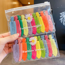 Color seamless hairpin side summer candy color bangs clip duckbill clip Headdress makeup hairpin word clip