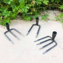 Iron harrowing farm with gardening planting ground weeding pine soil with hoe turning ground steel harrow two teeth three teeth three teeth grabbing hook rake grass