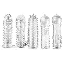 New silicone Mace mens crystal sleeve ultra-thin adult products male couples passion utensils Fengxi Lotang