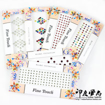 Bindi - silver - silver eyebrow pasted Bindi forehead with false nose - nail nail