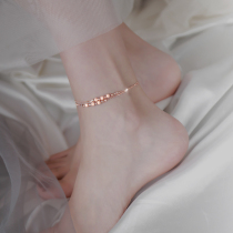 First Shadow Round Pearl Foot Chain Woman 2021 New tide pure silver foot chain Womens superior Ankle Chain Rose Gold Foot Chain Woman