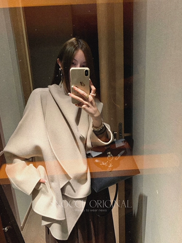 Кашемировое бархатное двусторонное дизайнерское шерстяное пальто, куртка, 2 цветов, оверсайз