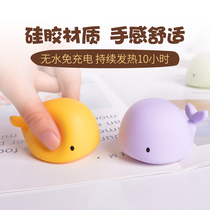 Decompression hand warmer egg replacement core soft silicone warm egg self-heating hand warmer baby replacement core one-time 10 hours