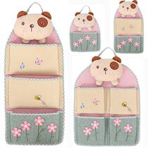 Large Number of Wall Hanging Cotton Hemp Cloth Art Collection Bag Hung Bag Wall Wall-mounted Door Rear Things Bag Multilayer Pocket Storage Hanging Bag