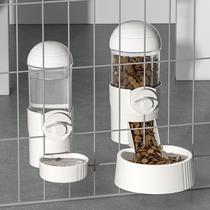 Cat bowls double bowls Puppy bowls food basin suspended anti-overturning automatic drinking water feeder cat cage hanging bowls protect the cervical spine