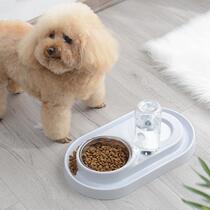 Dog Bowl Cat Bowl Double Bowl double with pet bowl Automatic drinking water Bowl Bowl without wet mouth anti-watering Rice Basin Manufacturer straight for