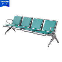 Zhongwei public airport chair Public row chair Hospital waiting chair Bank waiting chair thickened four-person seat plus leather pad
