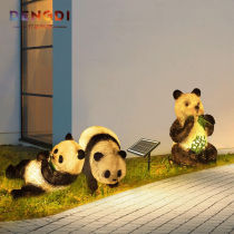 Lamp Tilightening Panda Light Emulation Solar Courtyard Lamp Outdoor Waterproof Mains Animal Lamp Bionic Park Styling