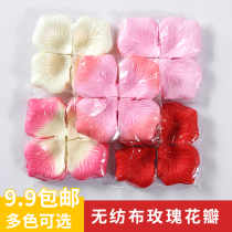 Non-woven 100 piece simulation rose petals wedding room layout decoration proposal birthday props fake petals